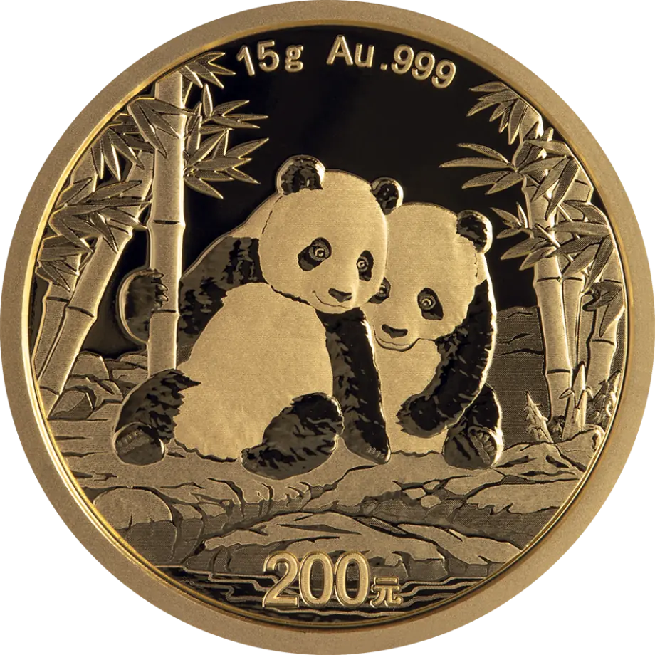 Monedă Aur China Panda din aur 15 g  2026